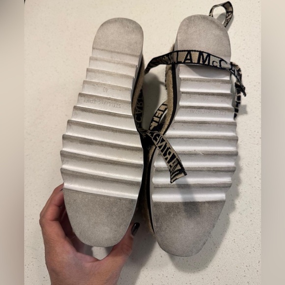 Stella McCartney Black and Cream Espadrilles 40 - Picture 3 of 4